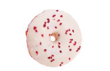 Çörek beyaz arkaplanda izole edildi 