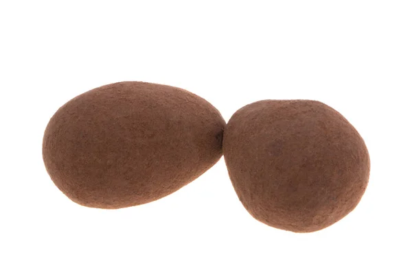Truffle Almonds Chocolate Isolated White Background — Stockfoto