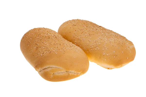Baguette Bun Isolated White Background — 图库照片