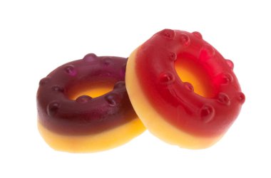 jöle şekerleri beyaz arkaplanda izole