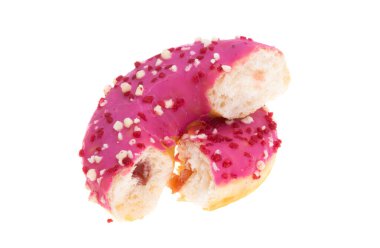 Beyaz arka plan üzerinde izole sır çörek 