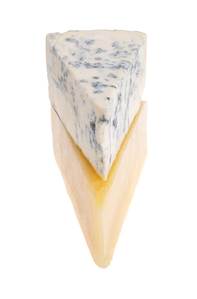 Blauschimmelkäse Isoliert Auf Weißem Hintergrund — Stockfoto