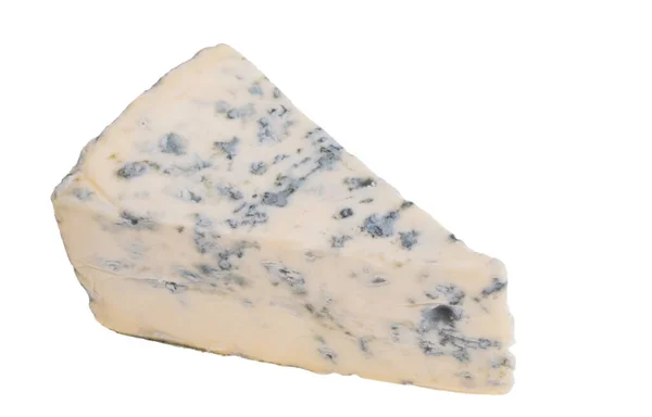 Голубой Сыр Белом Фоне — стоковое фото