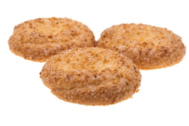 sugar ring cookies isolated on white background 