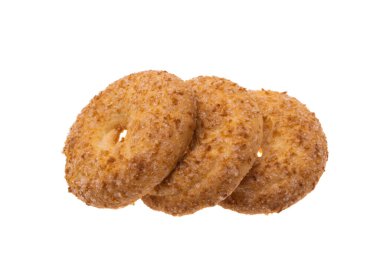 sugar ring cookies isolated on white background 