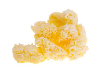 Tte de Moine cheese Isolated on white background