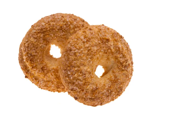 sugar ring cookies isolated on white background 