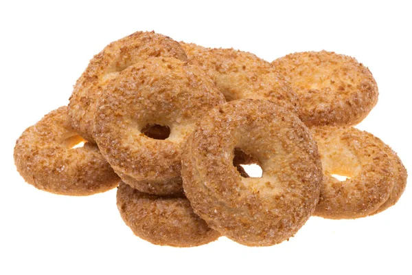 sugar ring cookies isolated on white background 