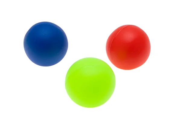 Colored Table Tennis Balls Isolated White Background — Stock fotografie