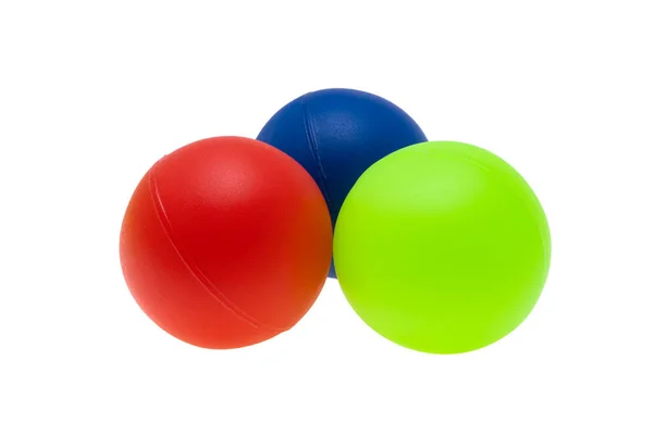 Colored Table Tennis Balls Isolated White Background — ストック写真