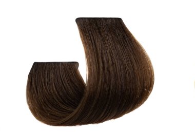 Beyaz arkaplanda izole saç kıvrımı 