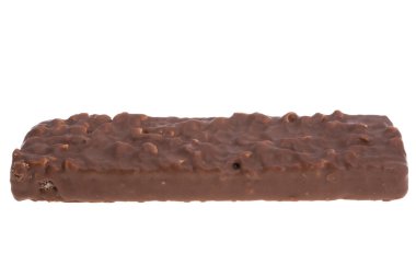 Beyaz arkaplanda izole çikolatalı gofretler 