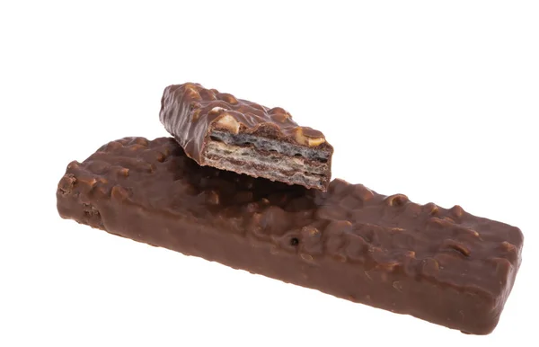 Chocolate Wafers Isolated White Background — Stock Photo, Image