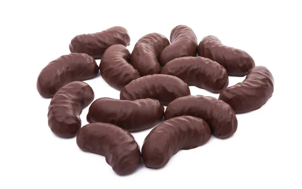 Caramelos Jalea Chocolate Aislados Sobre Fondo Blanco — Foto de Stock