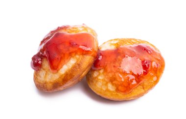 Beyaz arkaplanda izole edilmiş krepler 