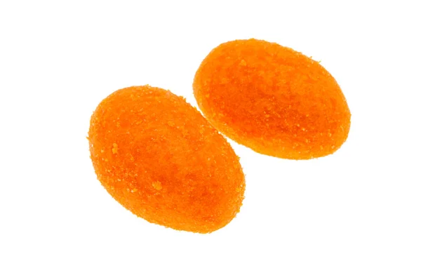Pinda Oranje Schelp Geïsoleerd Witte Achtergrond — Stockfoto