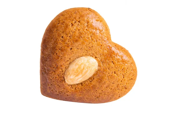 Cookies Cardíacos Isolados Fundo Branco — Fotografia de Stock