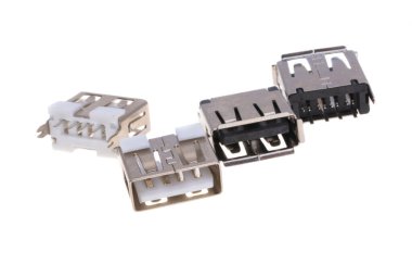 Beyaz arka plan üzerinde izole Usb konektörü 