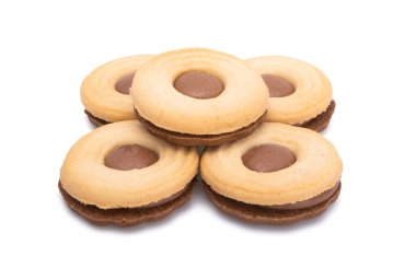 çift çerez beyaz arkaplanda izole