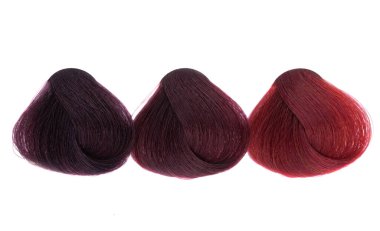 Beyaz arka planda izole saç bukleleri