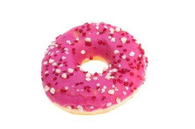 Çörek beyaz arkaplanda izole edildi