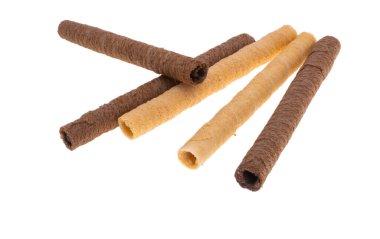 rulo gofret izole üzerinde beyaz arka plan 