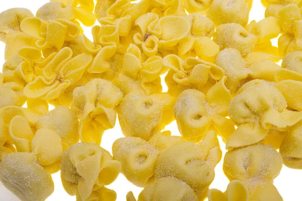 Ravioli Mit Schinken Isoliert Auf Weißem Hintergrund — Stockfoto