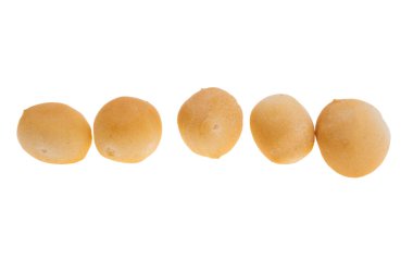 Beyaz arkaplanda izole edilmiş kızarmış ekmek 