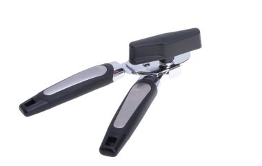 konserve açıcı beyaz arkaplanda izole edildi 