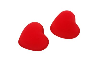 Beyaz arka plan üzerinde izole jöle kalpler 