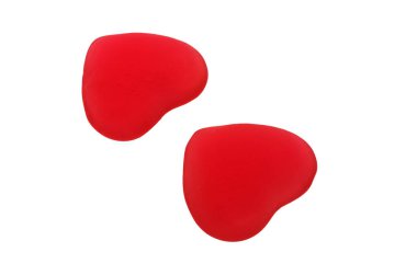 Beyaz arka plan üzerinde izole jöle kalpler 