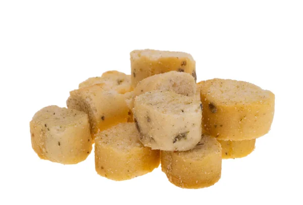 Croutons Isoliert Auf Weißem Hintergrund — Stockfoto