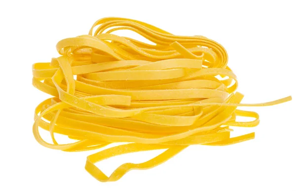 Tagliatelle Uova Isolate Sfondo Bianco — Foto Stock