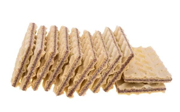 Wafels Geïsoleerd Witte Achtergrond — Stockfoto