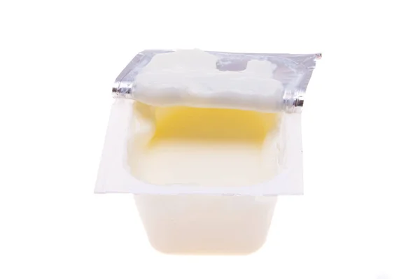 Yogurt Isolated White Background — Stock Photo, Image