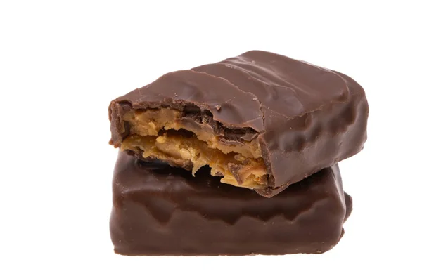 Choklad Bar Isolerad Vit Bakgrund — Stockfoto