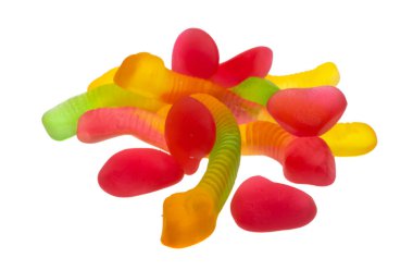 jöle şekerleri beyaz arkaplanda izole 