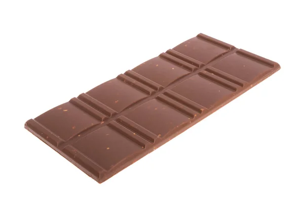 Cioccolato Con Noci Isolate Sfondo Bianco — Foto Stock