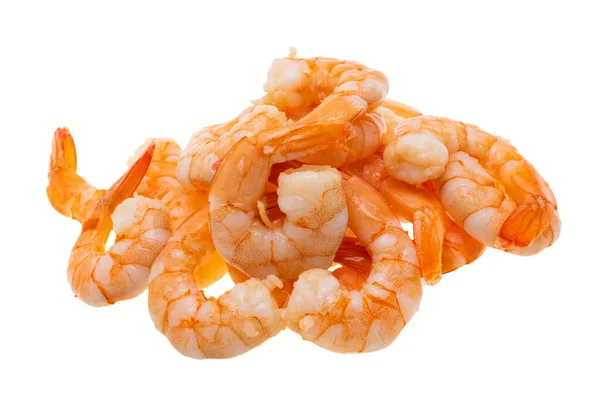 Boiled Shrimp Isolated White Background — Stock Photo, Image