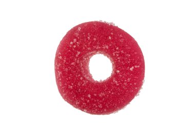 Beyaz arkaplanda izole edilmiş meyve reçeli