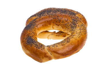 Beyaz bir arka plan üzerinde izole simit 