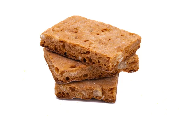 Galleta Con Almendras Aisladas Sobre Fondo Blanco — Foto de Stock