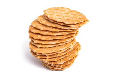 Beyaz arkaplanda izole edilmiş waffle