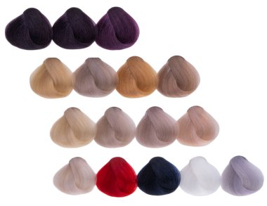 Beyaz arka planda izole edilmiş saç bukleleri