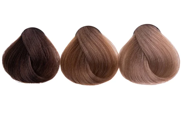 Kadeře Vlasů Barvené Izolované Bílém Pozadí — Stock fotografie