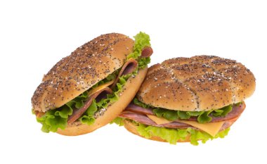 Cheeseburger geïsoleerd op witte achtergrond