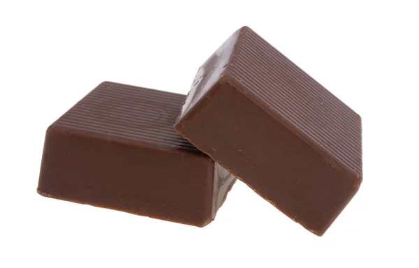 Cioccolato Isolato Sfondo Bianco — Foto Stock