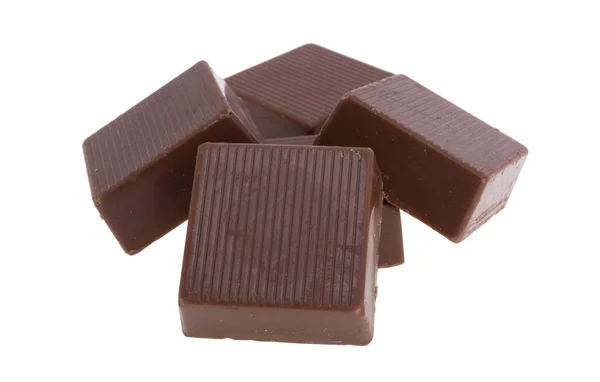 Čokoláda Izolované Bílém Pozadí — Stock fotografie