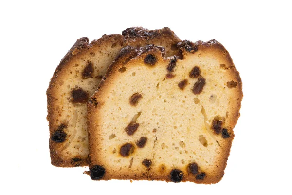 Beyaz arka plan üzerinde izole üzümlü kek