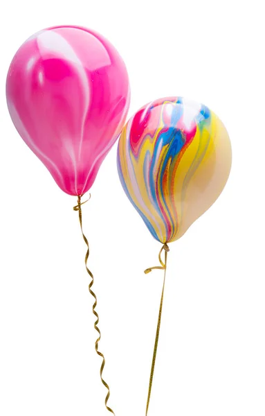 Helium Luftballons Isoliert Auf Weißem Hintergrund — Stockfoto